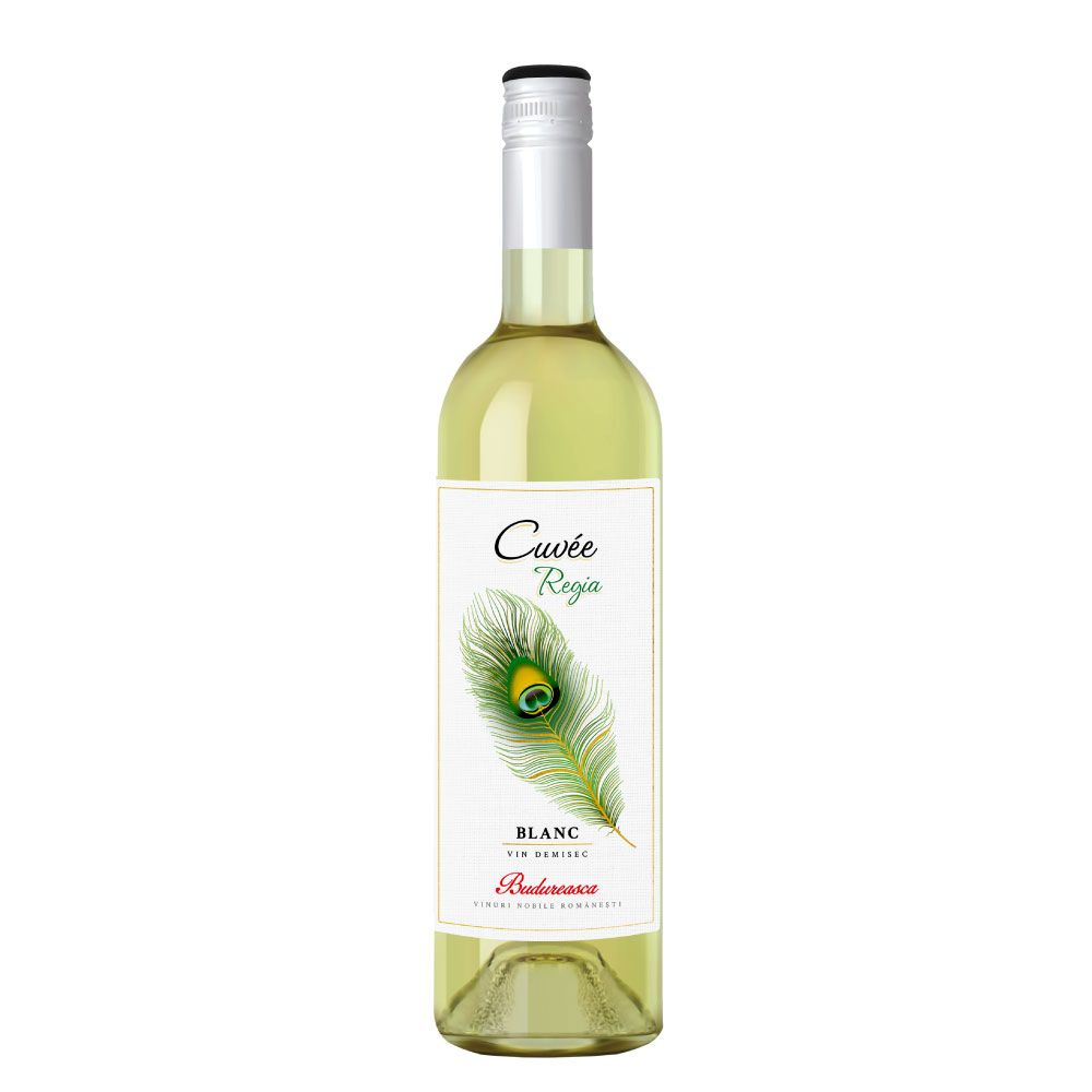 Vin Alb Demisec Cuvée Regia Blanc 0,75L, Recolta 2021 - Crama Budureasca